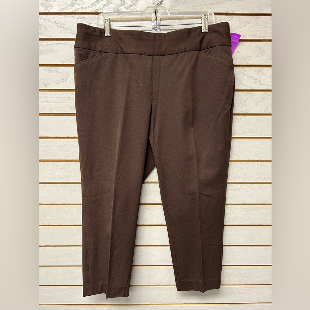 CJ Banks Chocolate Brown Straight Leg Pants